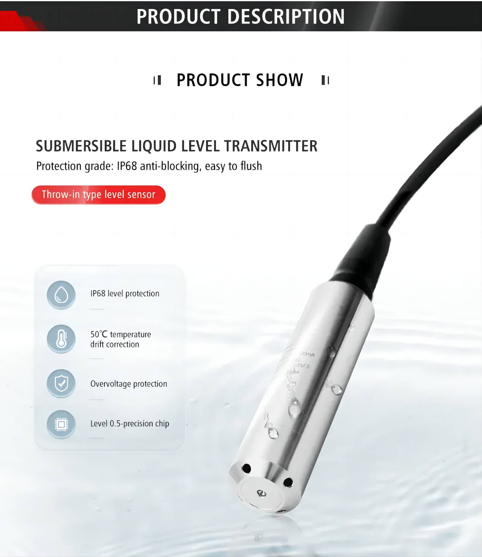 Submersible Liouid Level Transmitterp