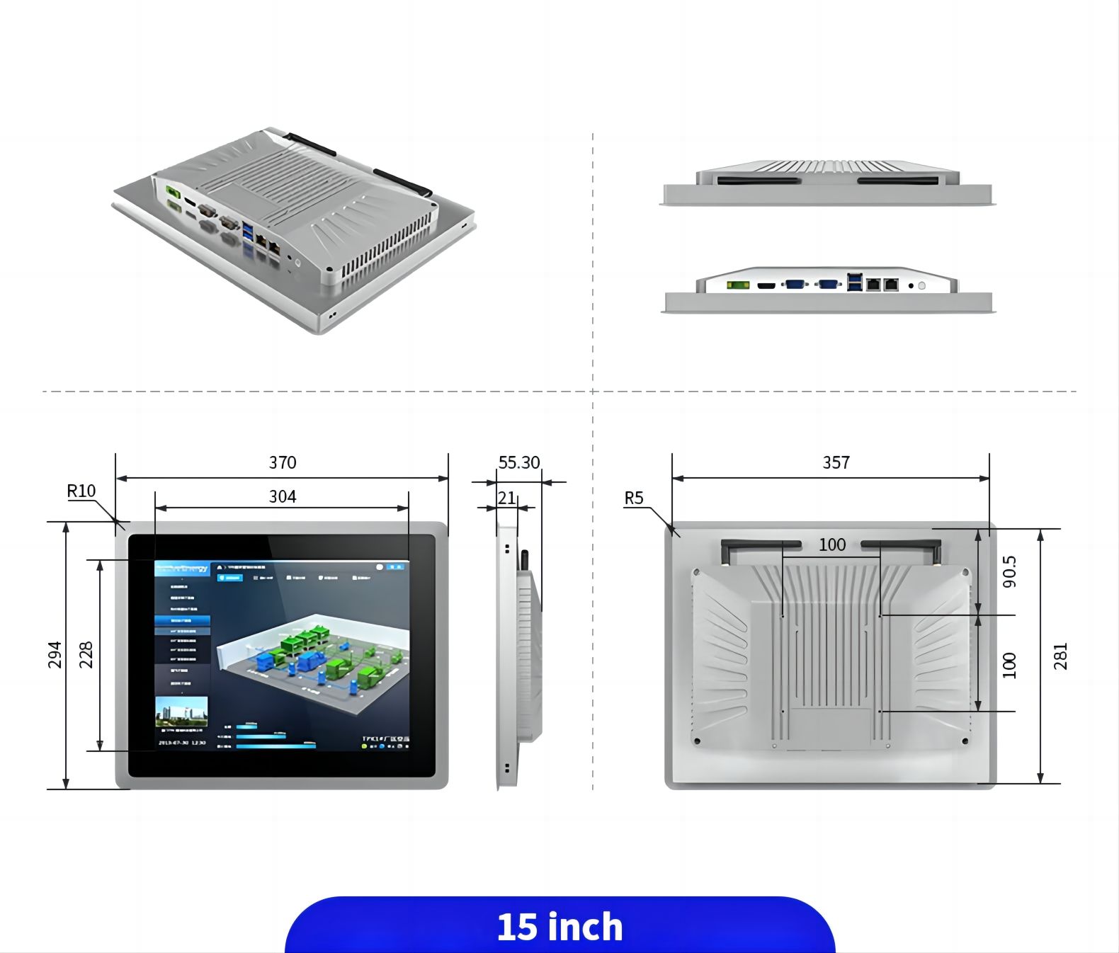 touch screen industrial pc  