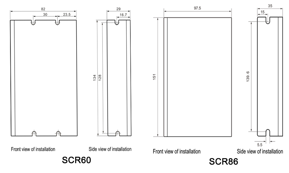SCR60 Product Dimensions