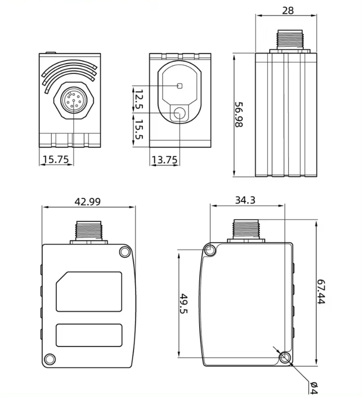 BLF-100NM Dimension Drawing